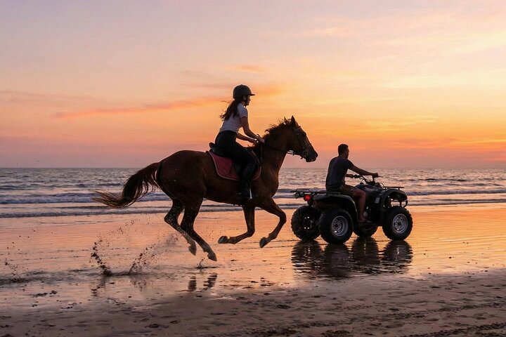 Taghazout beach and ocean view in Morocco
