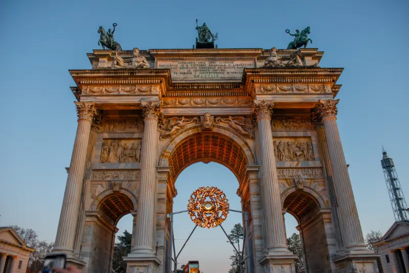 Milan city streets and architecture