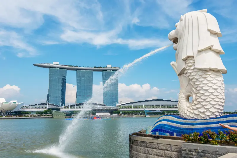 Singapore skyline and city view