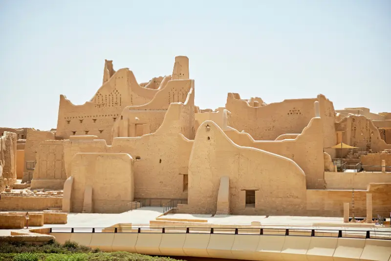 Riyadh by og ørkenlandskap